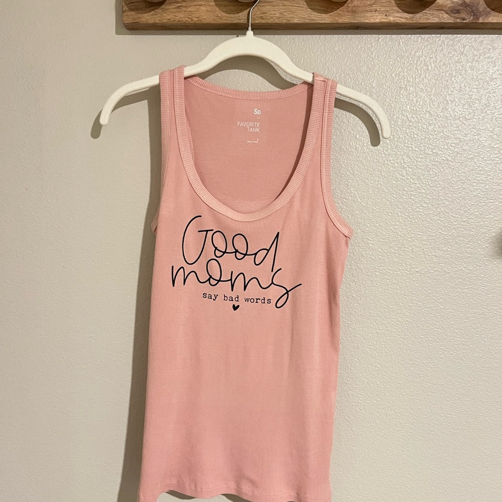 Good Moms Say Bad Words Ribbed Tank